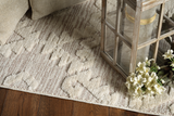 8' X 11' Ivory Beige Diamond Area Rug