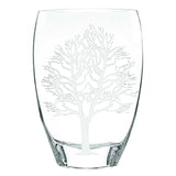 12 Mouth Blown Frosted Crystal European Made Tree Of Life Vase