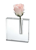 9 Hand Crafted Crystal Square Optical Bud Vase