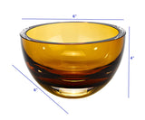 75 Mouth Blown Art Glass Oval Vase