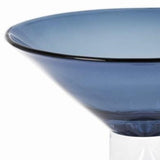 12 Mouth Blown Crystal Midnight Blue Centerpiece Bowl