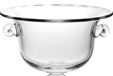 11 Mouth Blown Crystal European Made Trophy Centerpiece Fruit Or Punch Bowl