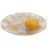 Silver And Gold Cubes Hand Decorated Glass 12 Bowl