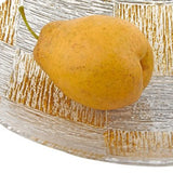 Silver And Gold Cubes Hand Decorated Glass 12 Bowl