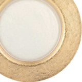 6 Hand Crafted White Gold Glass Bowl With Gold Rim