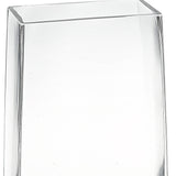 7 Clear Glass Rectangle Handmade Vase