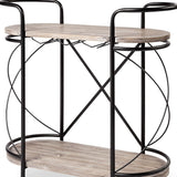 Showstopper Circular Rolling Gold Bar Cart