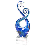 10 Multicolor Art Glass Centerpiece On Crystal Base