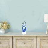 10 Multicolor Art Glass Centerpiece On Crystal Base
