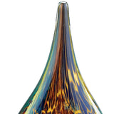 11 Multicolor Art Glass Teardrop On Crystal Base