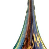 11 Multicolor Art Glass Teardrop On Crystal Base