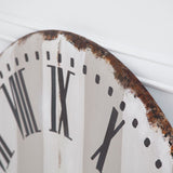 3" Circle Gray And White Wood Analog Wall Clock