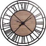 3" Circle Black Metal Skeleton Wall Clock