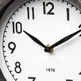 Rustic Brown Metal Porthole Desk Table Clock