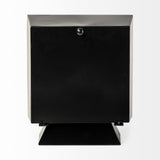 Black Metal Square Desk Table Clock