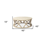 S2 41" &amp; 38" Round Wood Top Nesting Coffee Tables