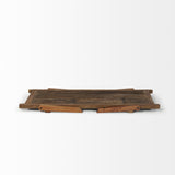 46" White Solid Wood Round Coffee Table