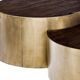 S2 39.5" &amp; 31.25" Round Wood Nesting Coffee Tables