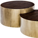 S2 39.5" &amp; 31.25" Round Wood Nesting Coffee Tables