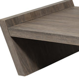 33" Round Black Wood And Metal Frame Two Tier Coffee Table