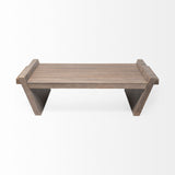 36" Brown Rectangular Coffee Table