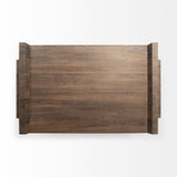 36" Brown Rectangular Coffee Table
