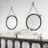 27" Round Metal Frame Wall Mirror