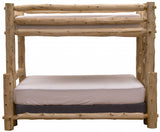 Rustic And Natural Cedar Double And Single Ladder Right Log Bunk Bed