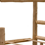 Rustic And Natural Cedar Double And Single Ladder Right Log Bunk Bed