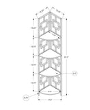 26" Rectangular White White Metal Accent Table