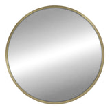 Round Wall Mirror With Matte Gold Finish