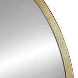 Round Wall Mirror With Matte Gold Finish