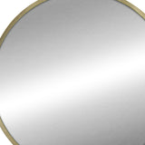 Round Wall Mirror With Matte Gold Finish