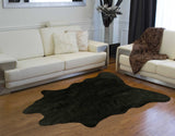 5' x 7' Black Faux Cowhide Area Rug