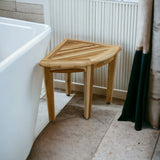 18" X 23" Natural Teak Corner Shower Bench