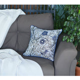 Set Of 2 Square Beige Floral Throw Pillow Covers