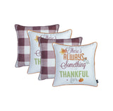 Set Of 4 18" Sea Shine Summer Throw Pillow Cover In Multicolor