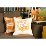 Set Of Four 18" Orange Pumpkin Pick Up Truck Pillow Covers