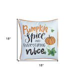 Set Of 2 18" Fall Season Pumpkin Pie Throw Pillow Cover In Multicolor