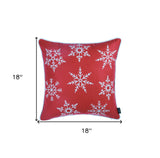 Set Of 4 18" Winter Deer Throw Pillow Cover In Multicolor