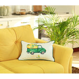 Set Of 2 20" Pumpkin Truck Lumbar Pillow Cover In Multicolor