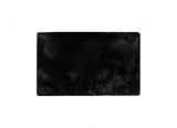 Luxe Faux Rabbit Fur Rectangular Rug 3' X 5' - Black