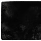 Luxe Faux Rabbit Fur Rectangular Rug 3' X 5' - Black