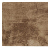 Luxe Faux Rabbit Fur Rectangular Rug 3' X 5' - Taupe