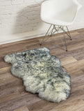 2' X 3' Gray Mist New Zealand Natural Sheepskin Rug