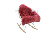 2' X 3' Raspberry New Zealand Natural Shearling Sheepskin Rug