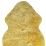 2' X 3' Yellow New Zealand Natural Sheepskin Rug