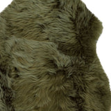 2' X 3' Khaki Green New Zealand Natural Sheepskin Rug