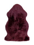 2' X 3' Burgundy New Zealand Natural Sheepskin Rug