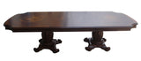 Wooden Top Cherry Dining Table With Wood Carving Details